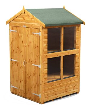 Power 4x4 Apex Potting Shed - Double Door